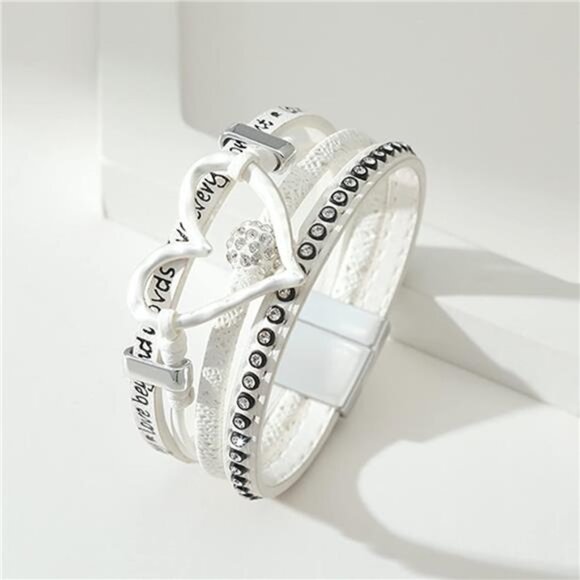 Boho Wrap Bracelets for Women Layered Leather Cuff Bangle Beaded Bra - Picture 5 of 8